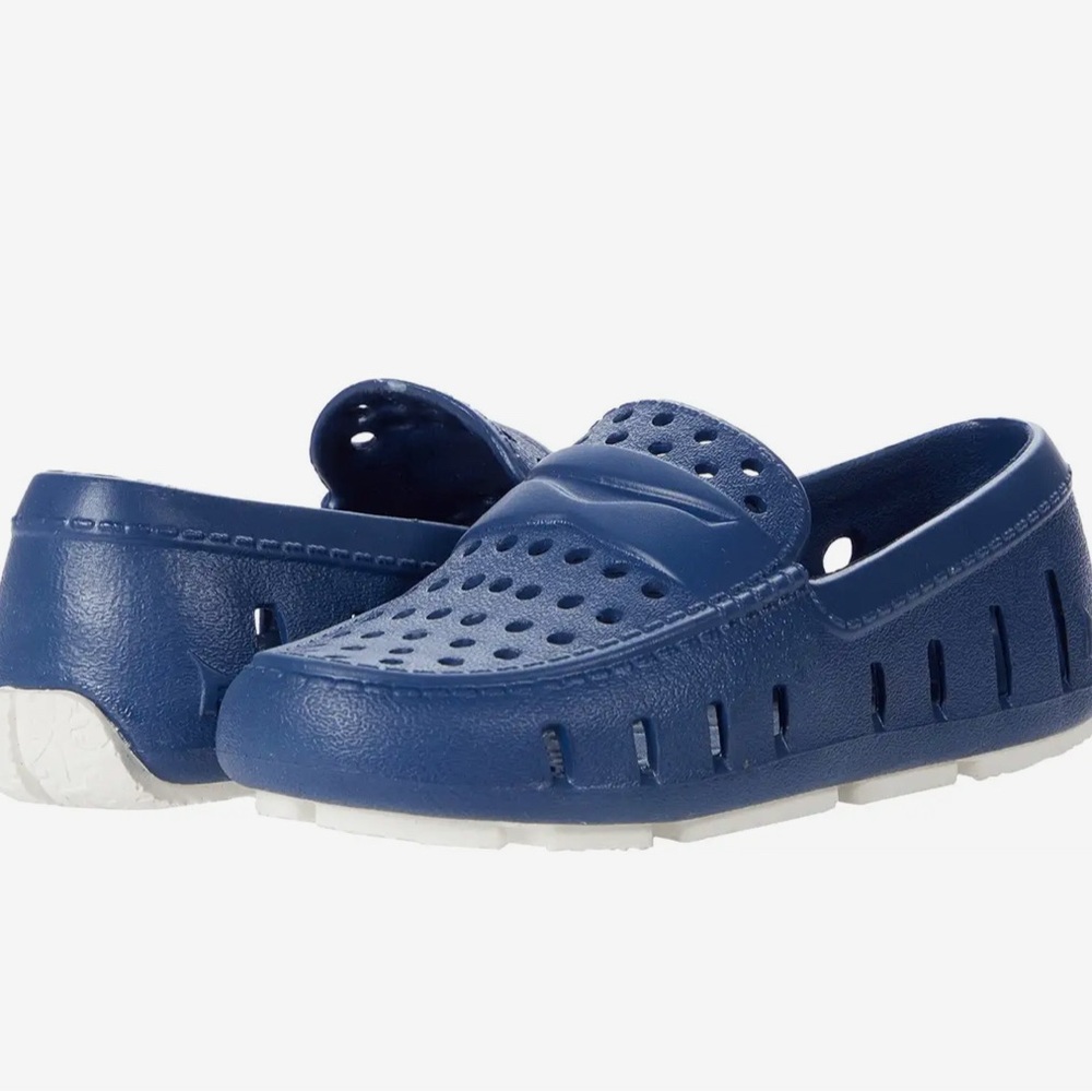 Floafers Navy Peony/Bright White Size 2 (Kids)